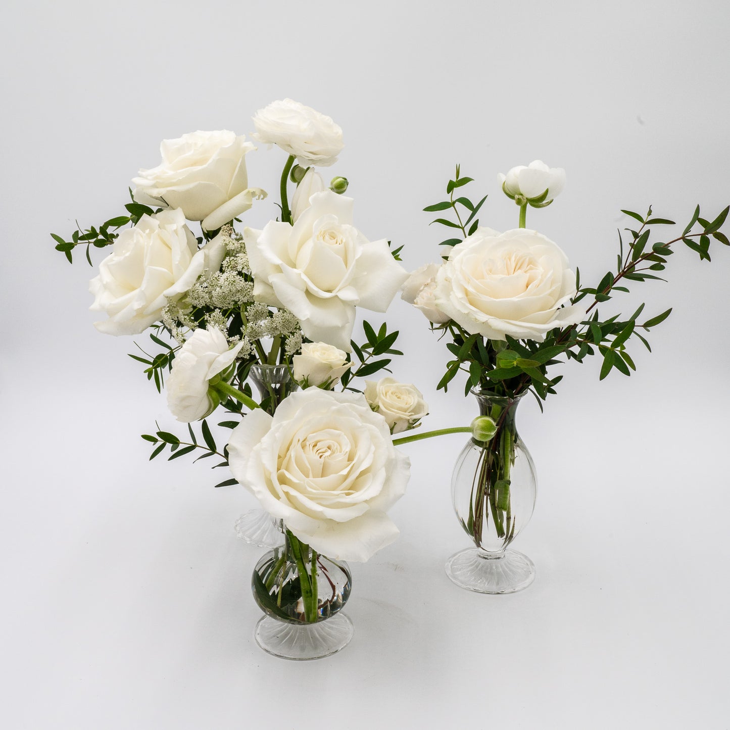 Trio of Bud Vases